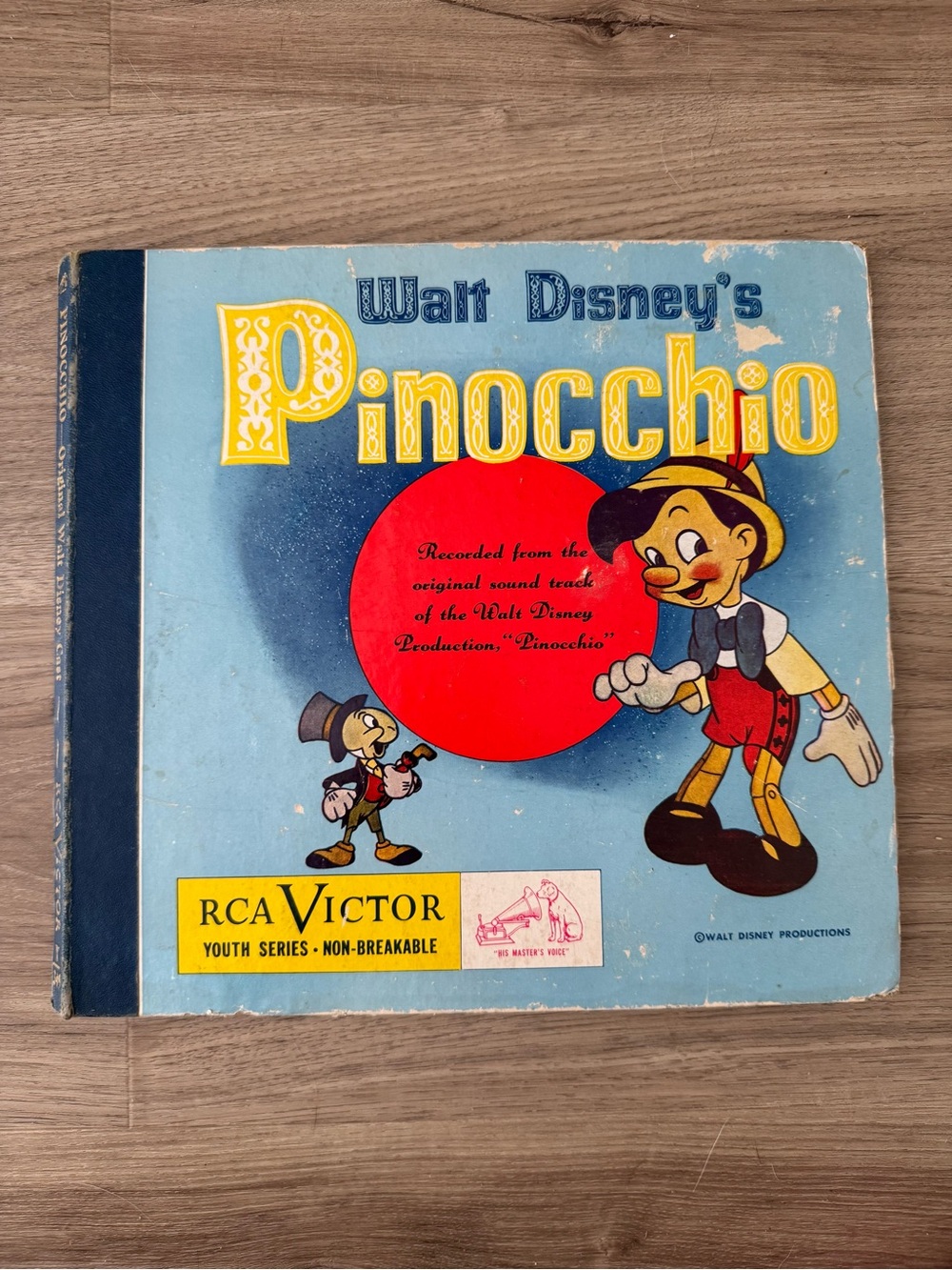Vintage Disney Pinocchio 3-Record Set